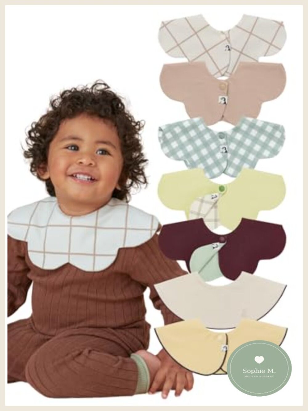 Baby Bib 360° Rotating Soft Absorbent Drooling Bibs for Toddlers